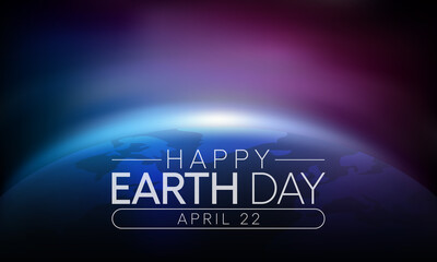 Earth day is observed every year on April 22, to demonstrate support for environmental protection. Vector illustration.