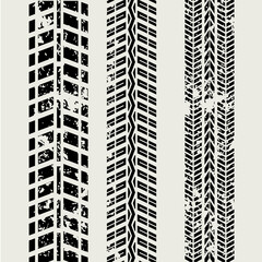 tread marks of machine