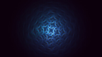 3D rendering abstract blue fractal light background