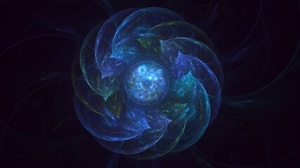3D rendering abstract round light background
