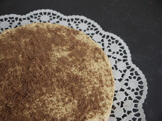 Der Kuchen mit Karamellcreme