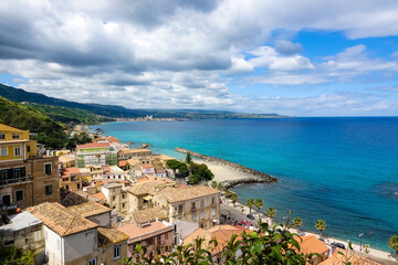 Naklejka na ściany i meble Travel and Holidays in Calabria Italy. South of Italy, Calabria, heel of the italian boot