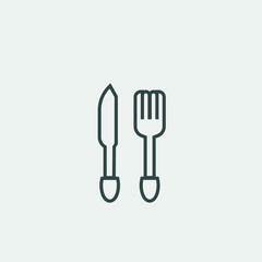 Knife_&_fork vector icon illustration sign