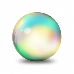 Colorful sphere on white