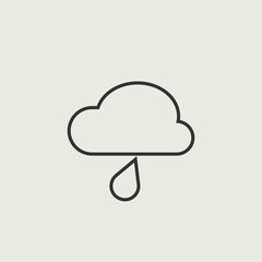Rain_cloud vector icon illustration sign