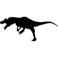 Obraz na płótnie Canvas raptor silhouette black illustration for tattoo 