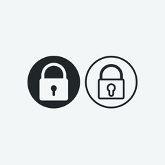 lock vector icon illustration sign