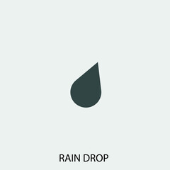 Fototapeta premium Rain_drop vector icon illustration sign
