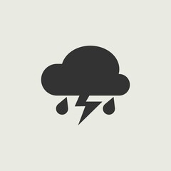 Rain_cloud vector icon illustration sign