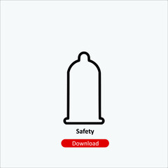 Condom - icon vector icon. Editable stroke. Linear style sign for use web design and mobile apps, logo. Symbol illustration. Pixel vector graphics - Vector