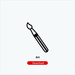 Art - icon vector icon. Editable stroke. Linear style sign for use web design and mobile apps, logo. Symbol illustration. Pixel vector graphics - Vector