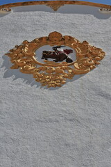 Saint James on horseback-plasterwork medallion-Sao Tiago or Santiago Church. Tavira-Algarve-Portugal-080-1