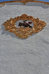 Saint James on horseback-plasterwork medallion-Sao Tiago or Santiago Church. Tavira-Algarve-Portugal-080-1
