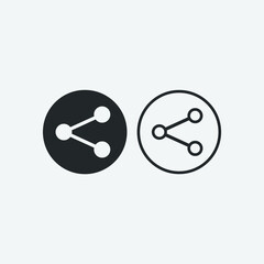 Share vector icon illustration sign