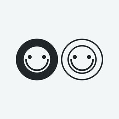 Smile vector icon illustration sign
