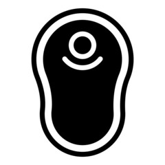 Meat Steak Flat Icon Isolated On White Background