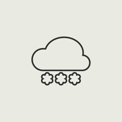 Snow_rain vector icon illustration sign
