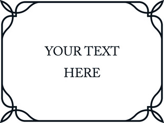 Border frame board. Vector background. Simple rectangular billboard, plaque, signboard or label 
