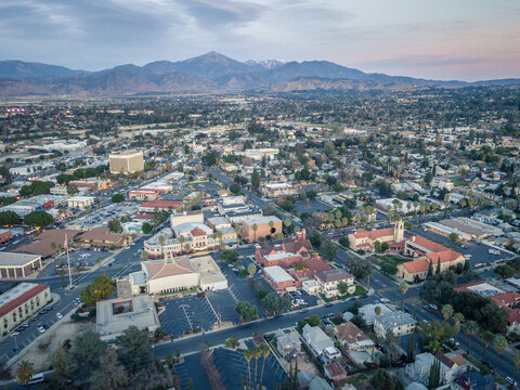Morning view over city