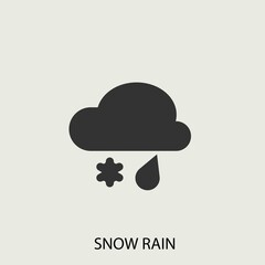 Snow_rain vector icon illustration sign