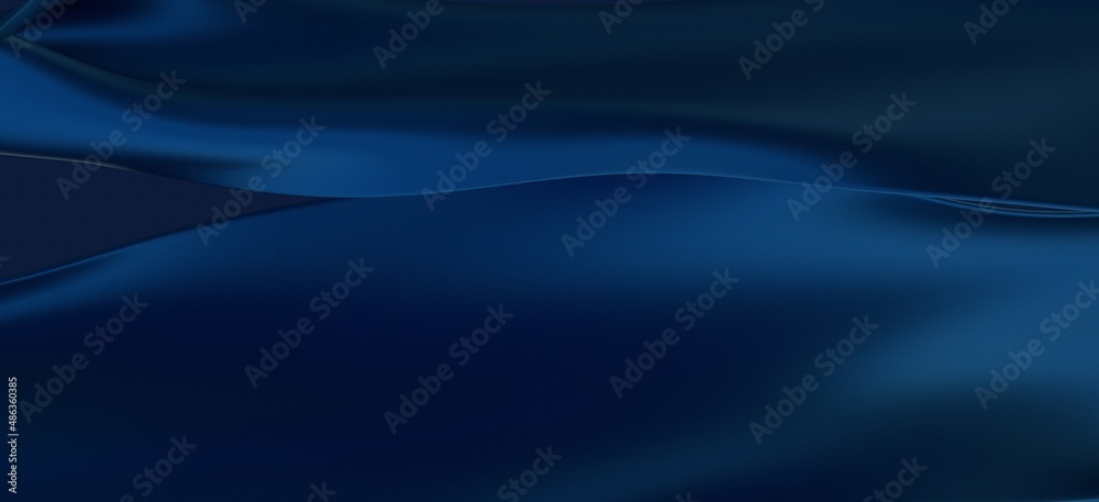 Poster abstract blue waves background.3d rendering.