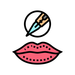 lip tattoo color icon vector. lip tattoo sign. isolated symbol illustration