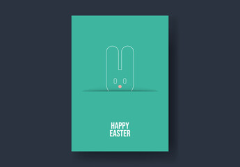 Easter Bunny Hiding Card