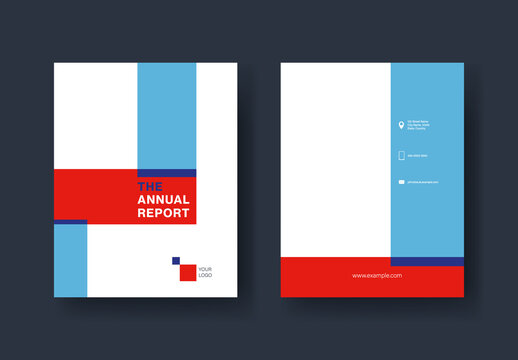 White Blue Red Report Cover