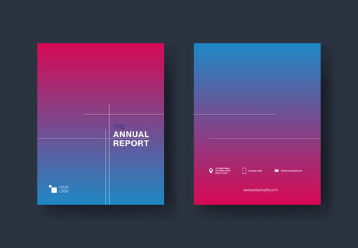 Pink Blue Gradient Report Cover