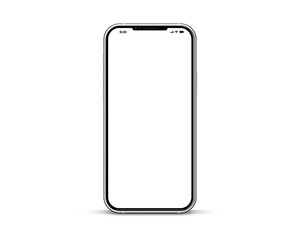 3d high quality vector mobile mockups. Ultra realistic smartphone. Device UI UX mockup for presentation template. Cellphone frame with blank screen isolated templates. 3d isometric illustration. 