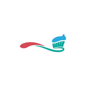 recommend clip art: Toothbrush icon logo design template illustration