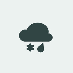 Snow_rain vector icon illustration sign