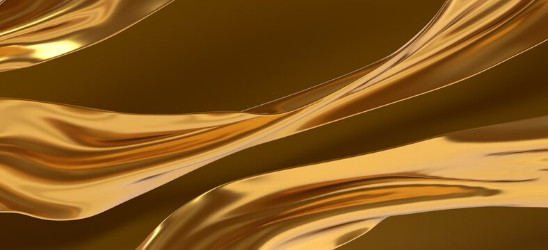 gold wave silk premium 3d background