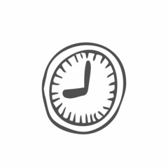 doodle watch. vector clock icon