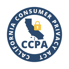 CCPA, California consumer privacy act symbol icon - obrazy, fototapety, plakaty