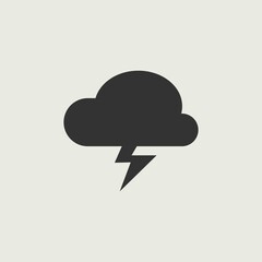 Thunder vector icon illustration sign