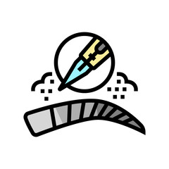 ombre brows color icon vector. ombre brows sign. isolated symbol illustration