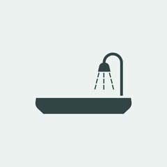bath tub vector icon illustration sign 