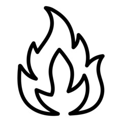 Flame Flat Icon Isolated On White Background