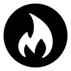 Flame Flat Icon Isolated On White Background