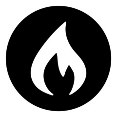 Flame Flat Icon Isolated On White Background