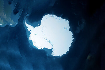 Antarctica from space. Elements of this image furnished by NASA - obrazy, fototapety, plakaty
