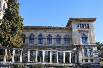 Le palais de Rumine, construit au 19eme siècle, vu de l'extérieur, ville de Lausanne, canton de Vaud, Suisse