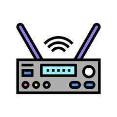 receiver electronic technology color icon vector. receiver electronic technology sign. isolated symbol illustration