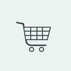 shopping cart vector icon illustration sign 