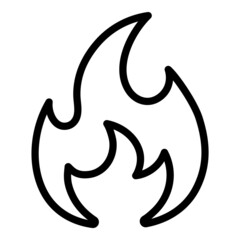 Flame Flat Icon Isolated On White Background