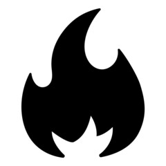 Flame Flat Icon Isolated On White Background