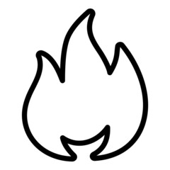 Flame Flat Icon Isolated On White Background
