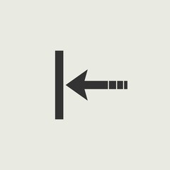 left arrow vector icon illustration sign 