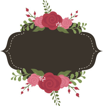 floral chalk frame